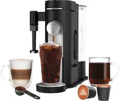  ninja - pods   grounds specialty single-serve coffee maker, k-cup pod compatible with built-in milk frother - black 