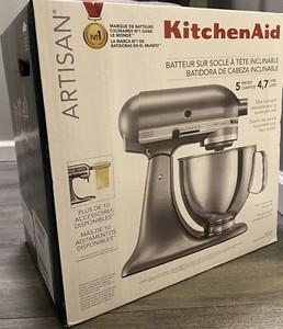  new listing kitchenaid ksm150pscu 5 quart artisan tilt-head stand mixer contour silver new! 