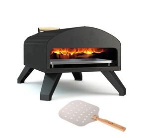  bertello outdoor pizza oven black + pizza peel combo. outdoor wood fired pizz... 