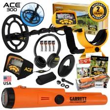  garrett ace 300 metal detector with waterproof search coil and pro-pointer at 