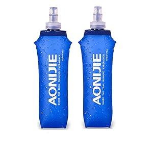  aonijie 250ml sports running water kettle foldable hiking flask hydration bottle 