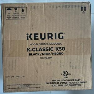  keurig k-classic single-serve k-cup pod coffee maker - k50 - black - coffee tea 