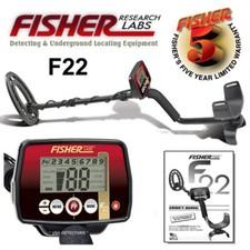  fisher f22 metal detector with 9 concentric search coil and 5 year warranty 
