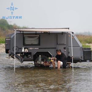  njstar manufacturer china yellow luxury harga australian standards auto slide out offroad camper travel caravan trailer for sale 