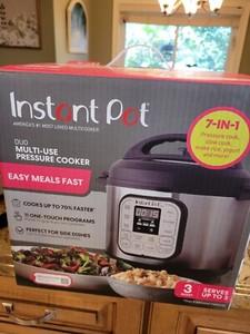  instant pot duo stainless steel 7-in-1 electric digital pressure cooker - 3qt 
