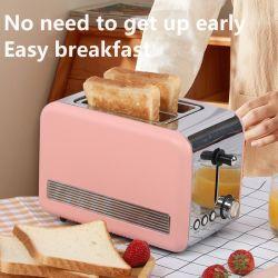  china auto 2 slices retro toaster smart oven sandwich bread toaster with defrosting warming up function 