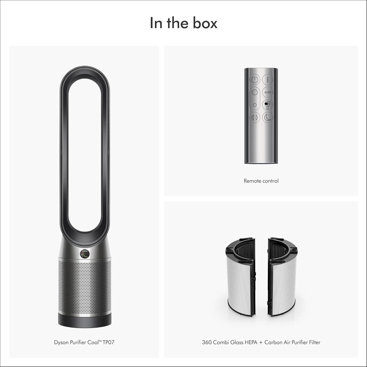  dyson purifier cool tp07 smart air purifier and fan - black/nickel 