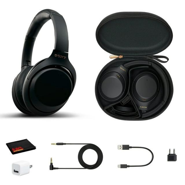  sony wh-1000xm4 wireless noise canceling overhead headphones (black)