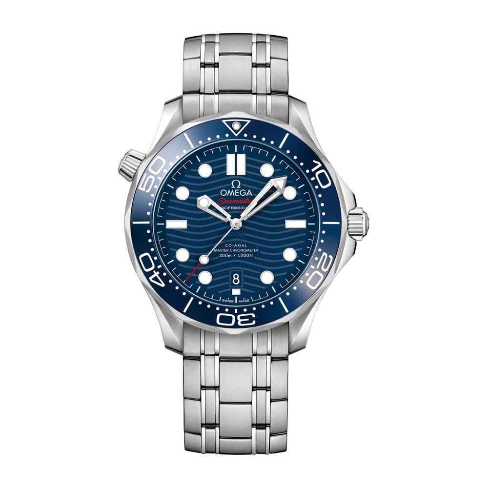  omega seamaster chronometer blue dial steel men s watch 