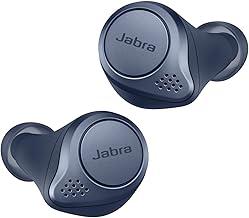  jabra elite active 75t true wireless bluetooth, navy   earbuds for running and sport, charging case included, 24 hour battery, active noise cancelling earbuds 