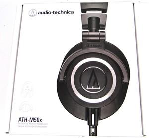  audio-technica ath-m50x professional studio monitor headphones, black