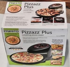  presto pizzazz plus rotating pizza oven frozen food cooker nonstick model 03430 