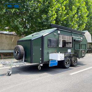 onlywe custom luxury off road roulotte rv caravan camper trailer offroad camping trailer travel trailer with bathroom for sale 