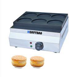  heavybao 6 holes commercial burger machine waffle maker bread toaster for restaurant 