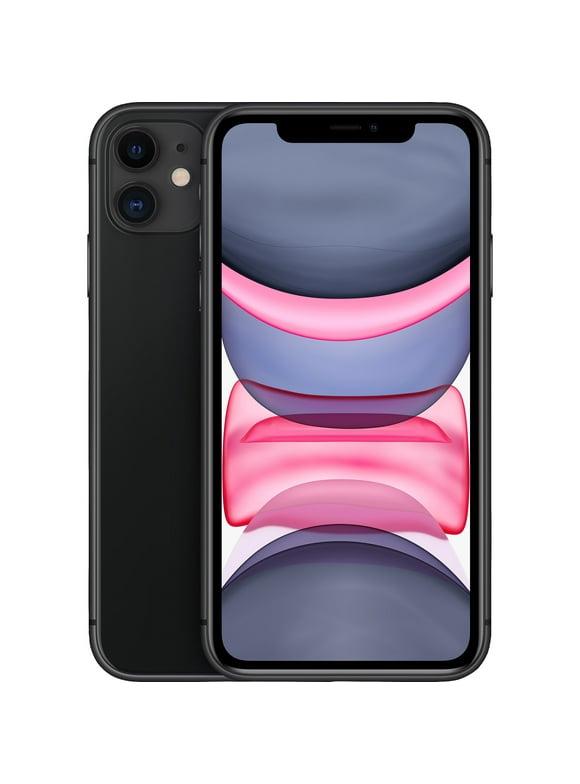  walmart family mobile apple iphone 11, 64gb, 4gb ram, black - prepaid smartphone 