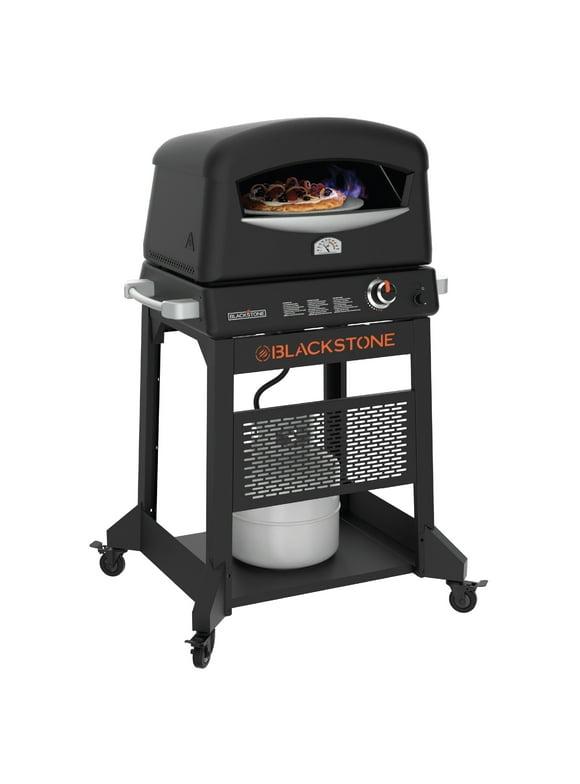  blackstone propane pizza oven with 16  rotating cordierite stone and mobile stand 