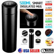  smart insulated mug stainless steel vacuum cup thermos bottle led display 500ml best thermoses 2025