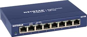 netgear - 8-port 10/100/1000 gigabit ethernet unmanaged switch - blue