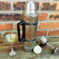  70 s distressed thermos by aladdin industries inc., stanley model a-944b canteen, nashville tennessee decorative stanley thermos, industrial Stanley Thermos