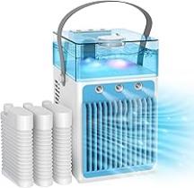  seven swift portable air conditioners no windows needed, mini evaporative personal air cooler humidifier, 7 color lights, 3 speeds, rechargeable best portable fan ac unit for office desk, bedroom TaoTronics Cool Mist Humidifier