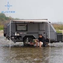  njstar manufacturer china yellow luxury harga australian standards auto slide out offroad camper travel caravan trailer for sale  Trailer Caravan