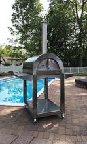 ilFornino Professional Plus Wood Fired Pizza Oven - One Flat Cooking Area, Adjustable Height-High Grade Stainless Steel, New York ilFornino Professional Series Wood Fired Pizza Oven