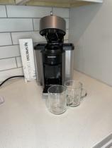 nespresso vertuo next coffee and espresso machine - dark gray-2 clear glass mugs Nespresso Vertuo Next Coffee and Espresso Machine by De'Longhi